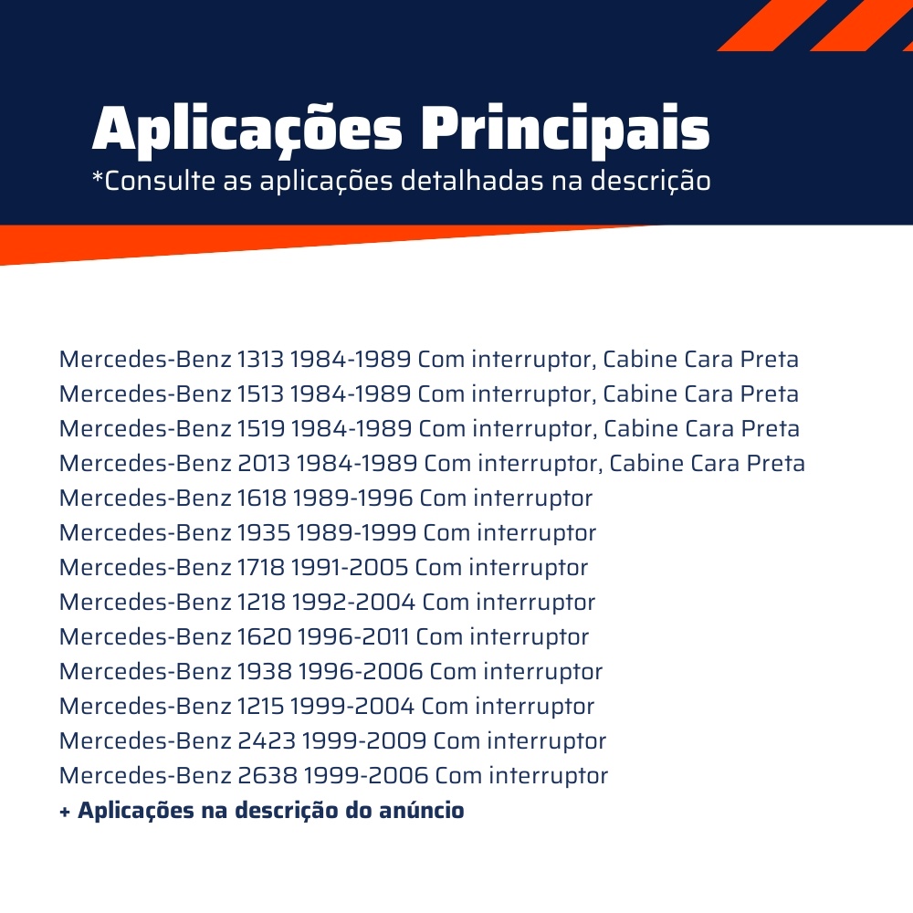 Lanterna Teto Cabine com Interruptor - DPaula - DP7.626