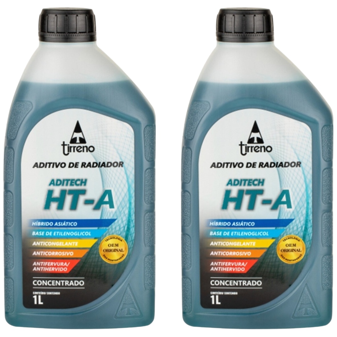 Aditivo 2L Concentrado Radiador Azul Tirreno Aditech HT-A Híbrido Asiático
