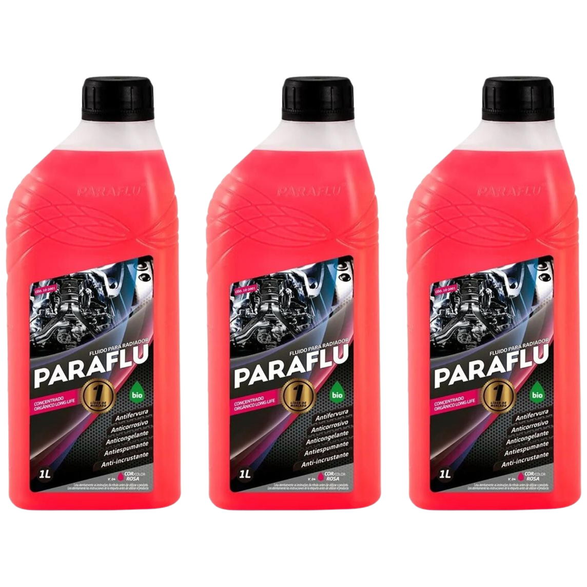 Aditivo 3L Concentrado Radiador Rosa Paraflu Bio Orgânico
