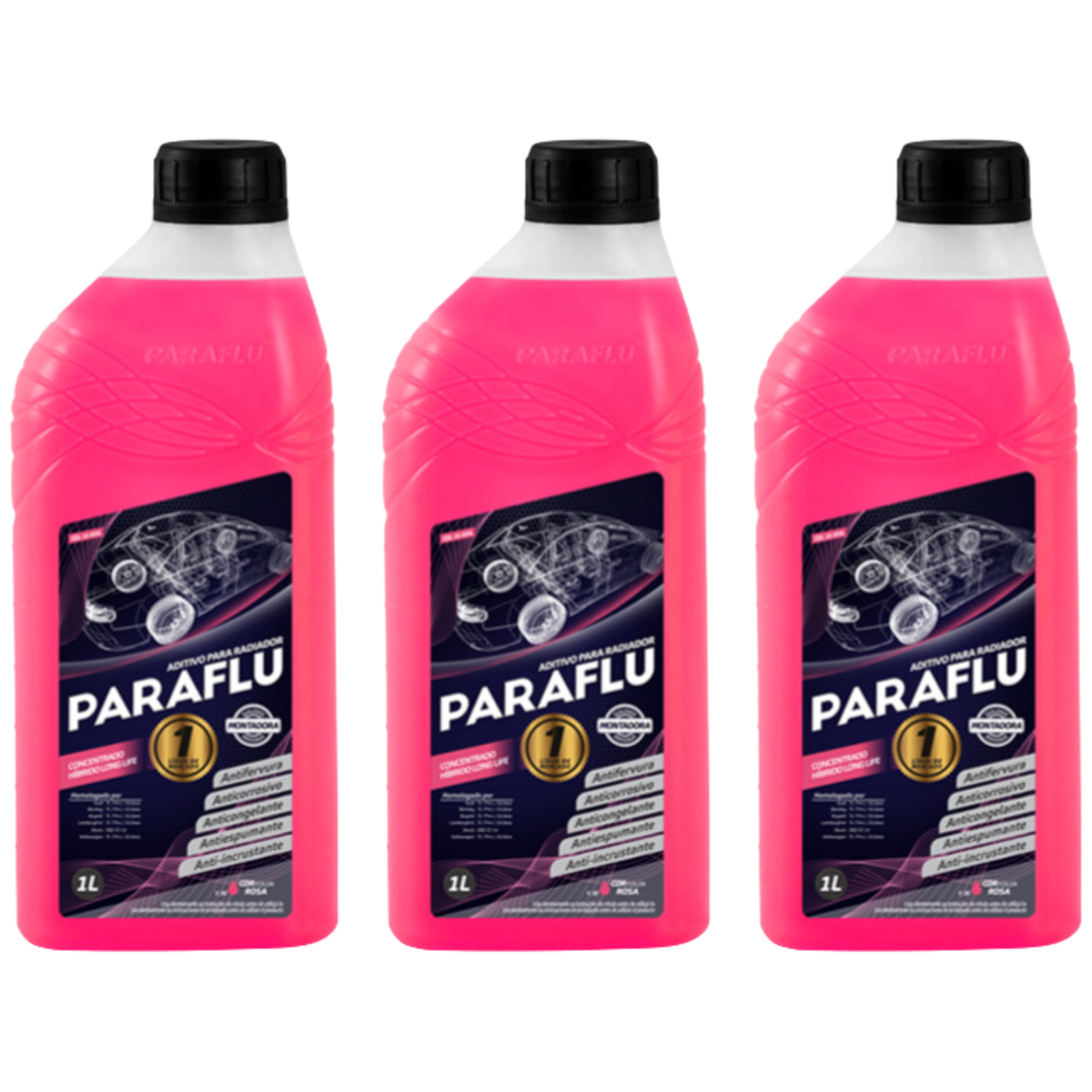 Aditivo 3L Concentrado Radiador Rosa Paraflu Montadora Híbrido 10-3056