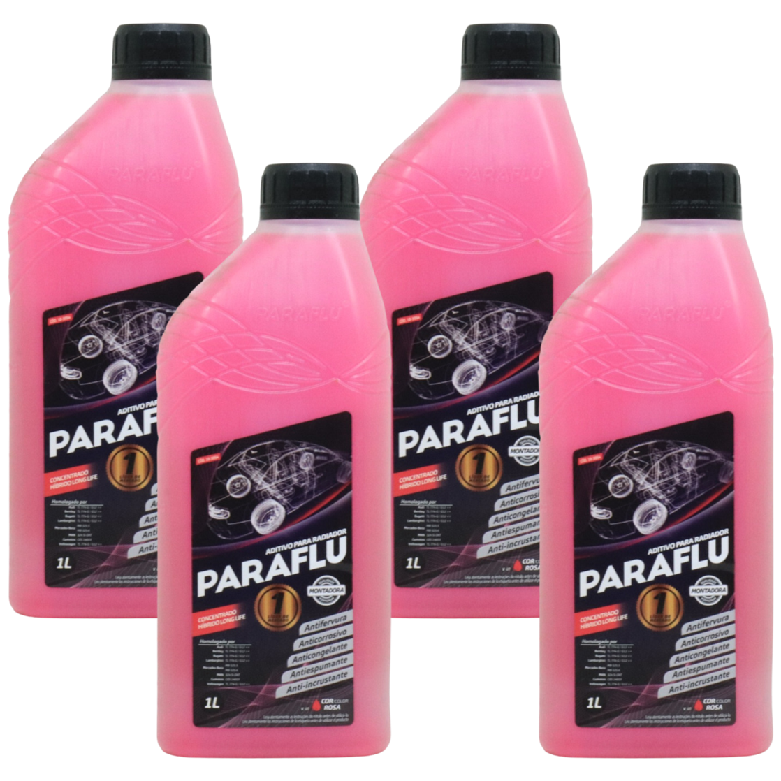Aditivo 4L Concentrado Radiador Rosa Paraflu Montadora Híbrido 10-3054