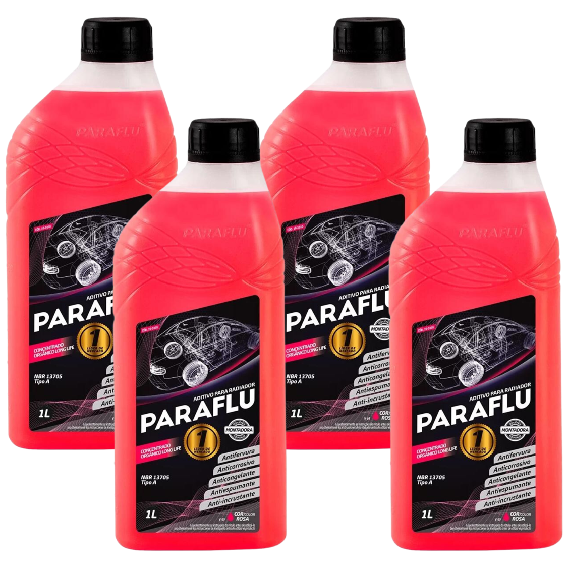 Aditivo 4L Concentrado Radiador Rosa Paraflu Montadora Orgânico