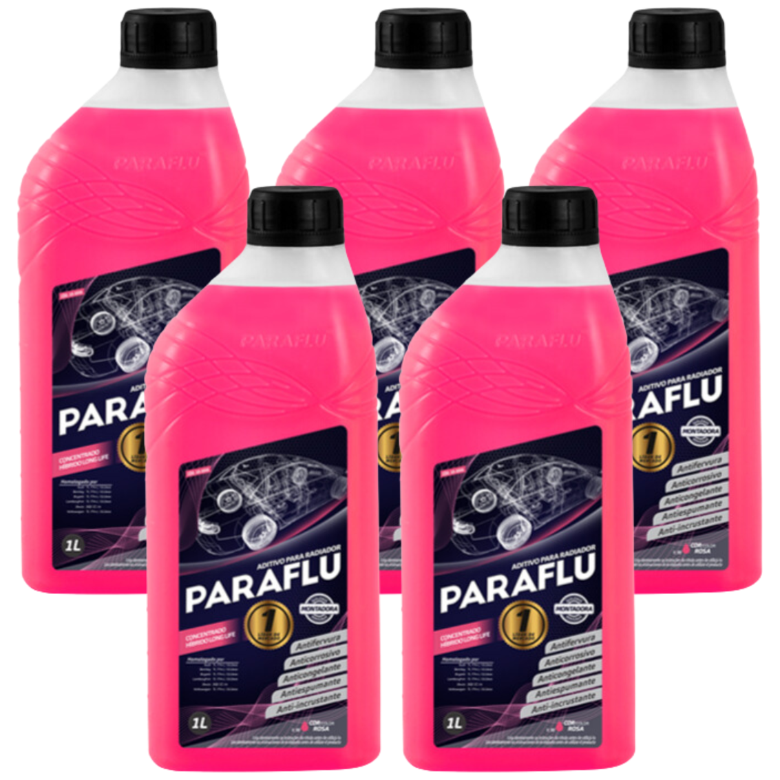 Aditivo 5L Concentrado Radiador Rosa Paraflu Montadora Híbrido 10-3056
