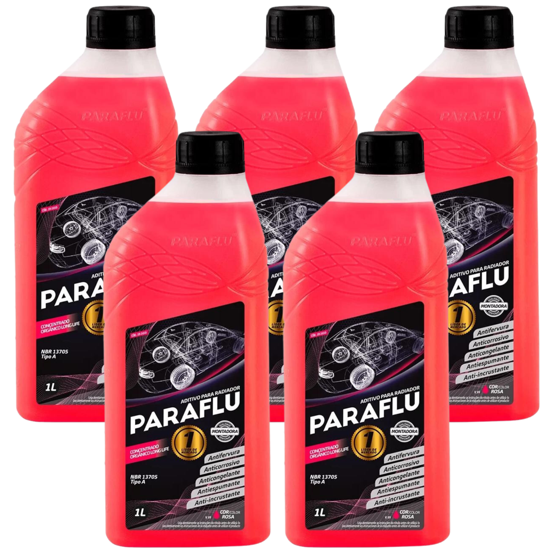 Aditivo 5L Concentrado Radiador Rosa Paraflu Montadora Orgânico