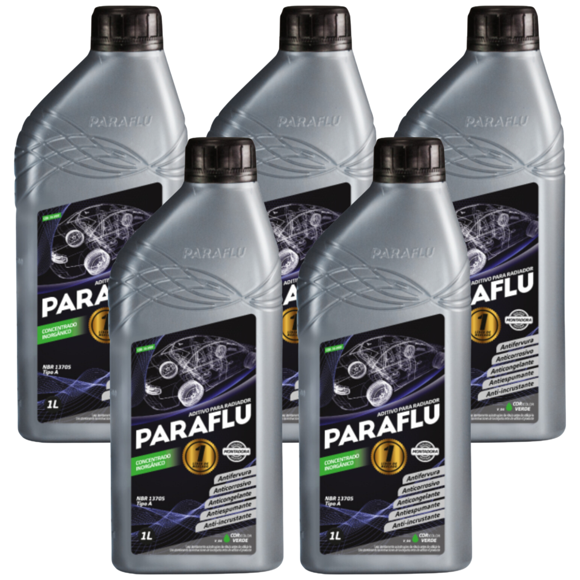 Aditivo 5L Concentrado Radiador Verde Paraflu Montadora Inorgânico