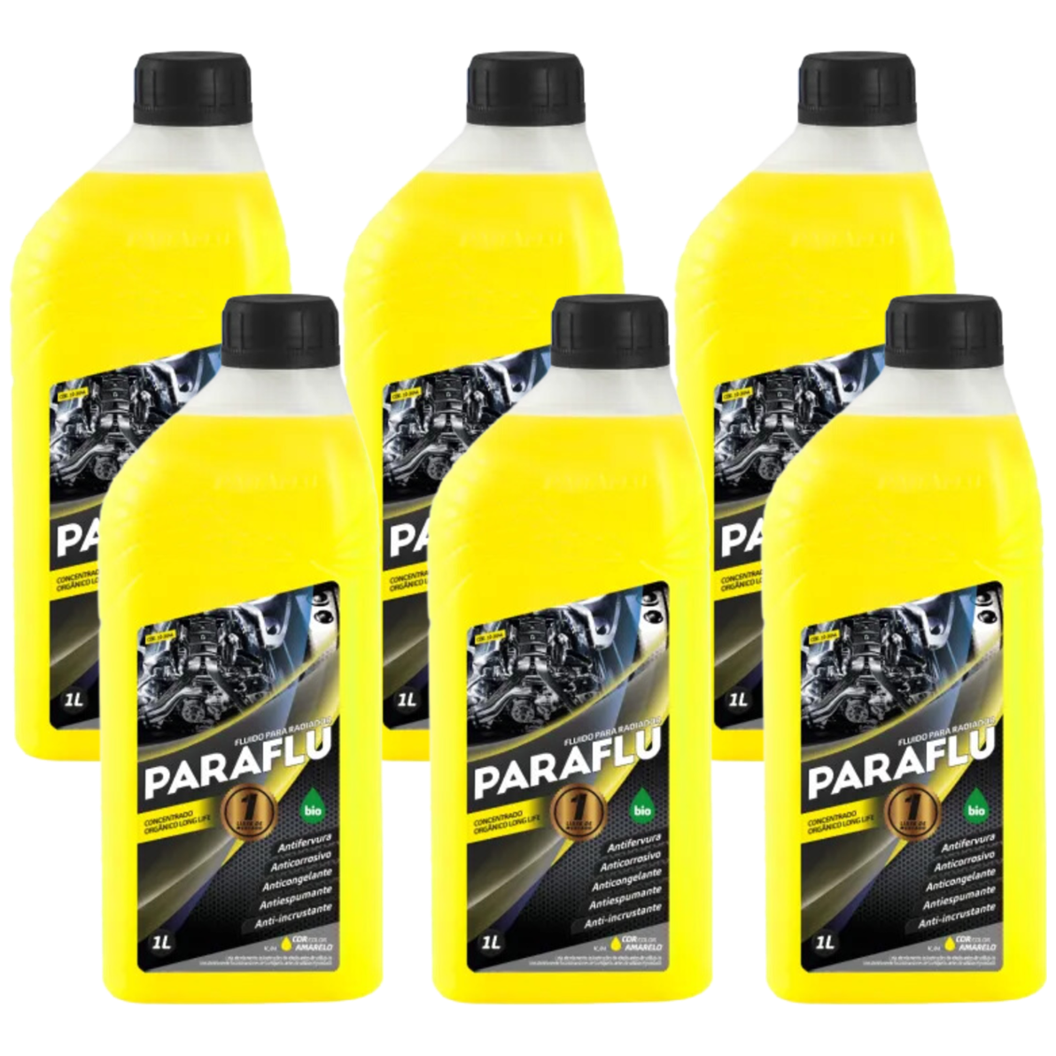 Aditivo 6L Concentrado Radiador Amarelo Paraflu Bio Orgânico