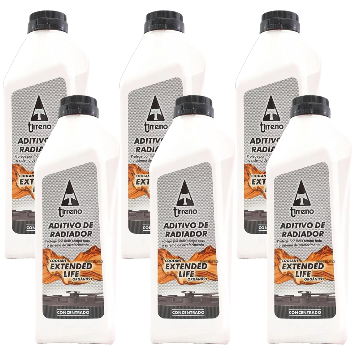 Aditivo 6L Concentrado Radiador Laranja Tirreno Orgânico Extended Life