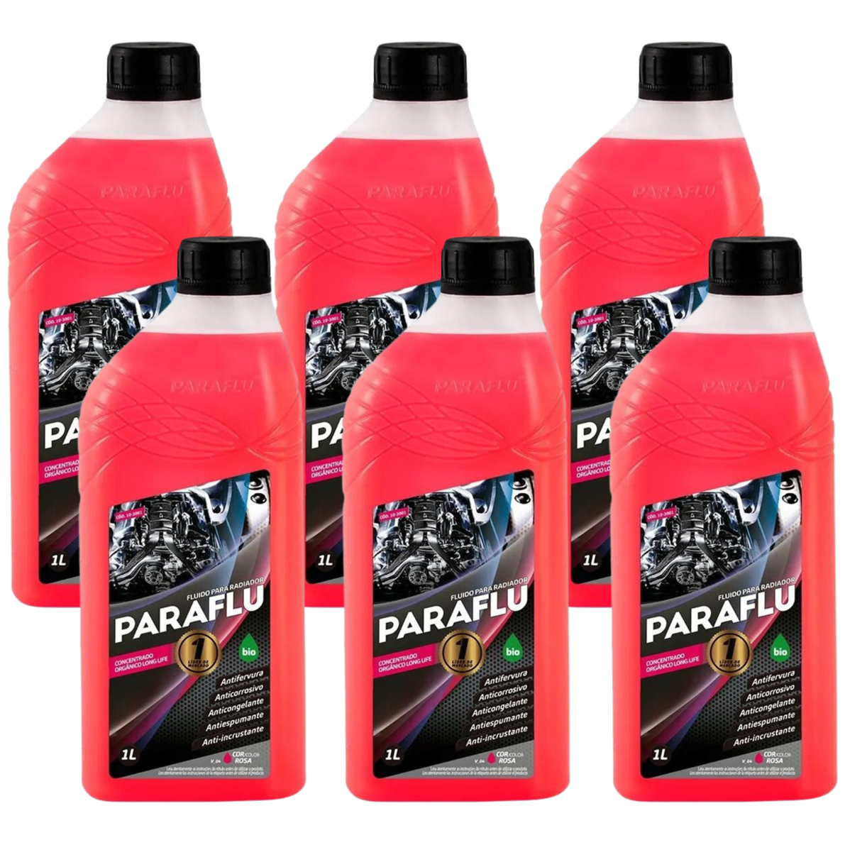 Aditivo 6L Concentrado Radiador Rosa Paraflu Bio Orgânico