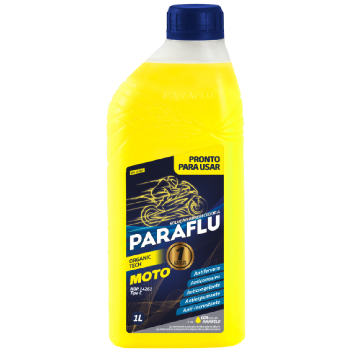 Aditivo para Radiador Amarelo Paraflu Moto Orgânico Pronto Para Uso 1 Litro - Paraflu - 10-3037