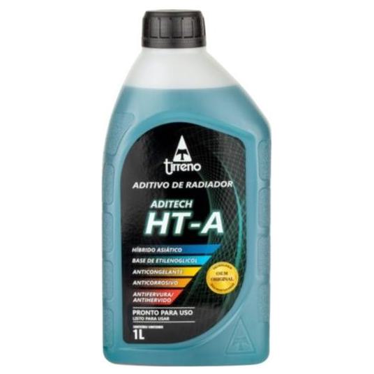Aditivo para Radiador Azul Tirreno Aditech HT-A Híbrido Asiático Pronto para Uso 1 Litro - Tirreno - FLU/DS/272FU1