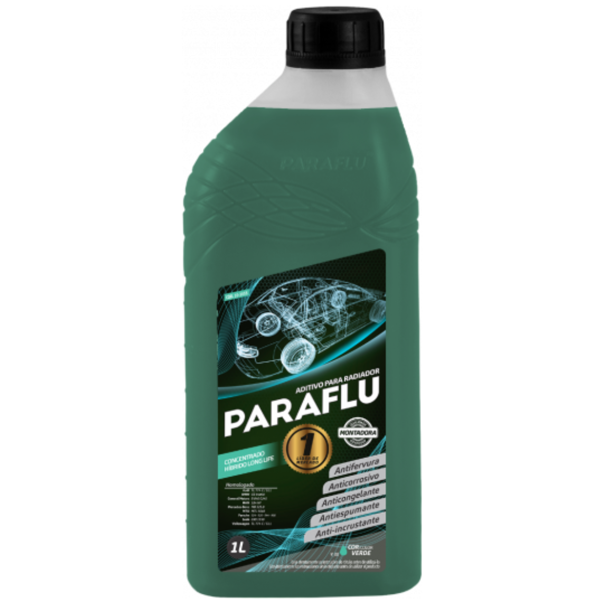 Aditivo para Radiador Verde Escuro Paraflu Montadora Híbrido Concentrado 1 Litro - Paraflu - 10-3055