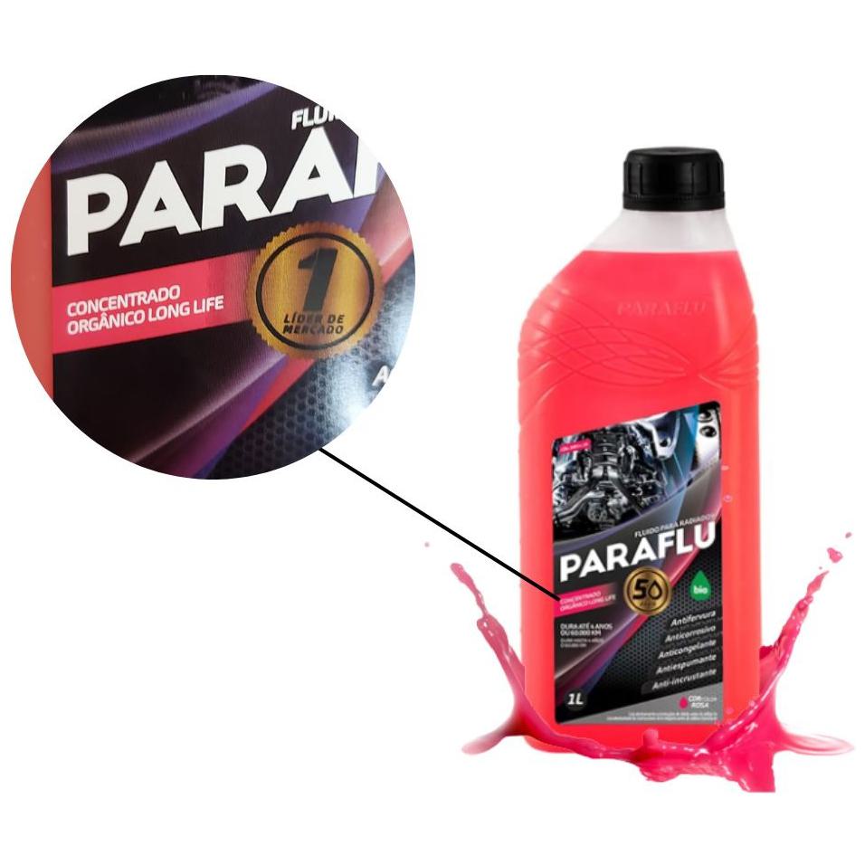 Aditivo para Radiador Rosa Paraflu Bio Orgânico Concentrado 1 Litro - Paraflu - 10-3001