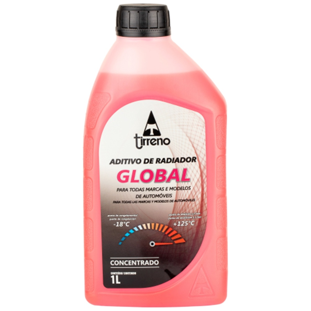 Aditivo para Radiador Rosa Tirreno Global Concentrado 1 Litro - Tirreno - FLU/DS/279FU1