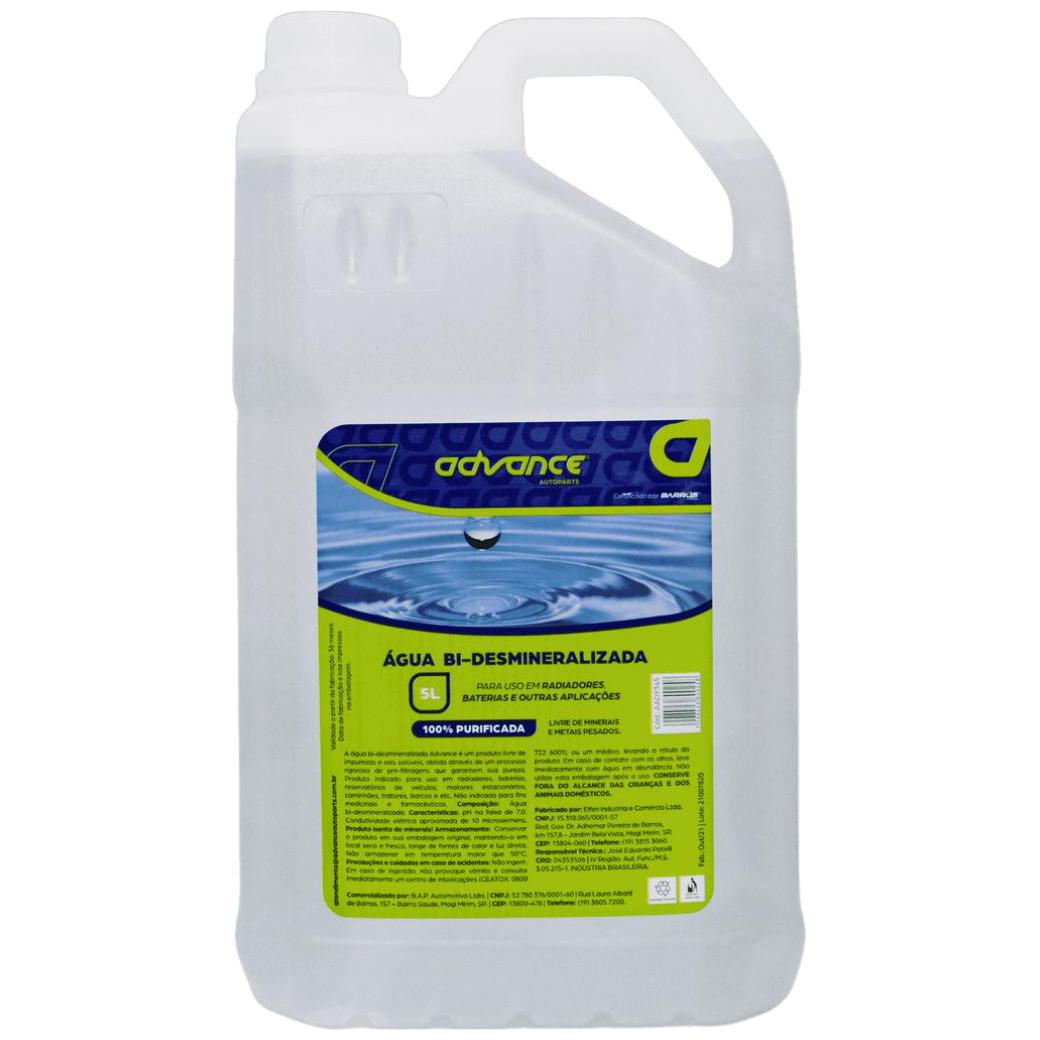 Água Bi-Desmineralizada Advance 5 Litros - Advance - AAD9345