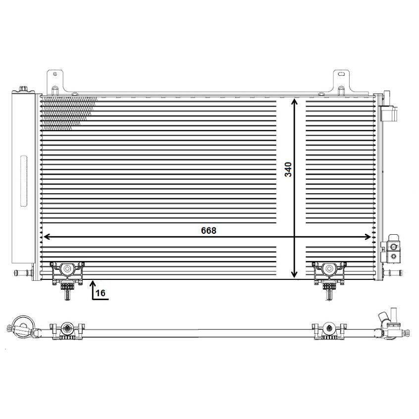 Condensador para Chevrolet Omega - Mahle Behr - AC 122 000P