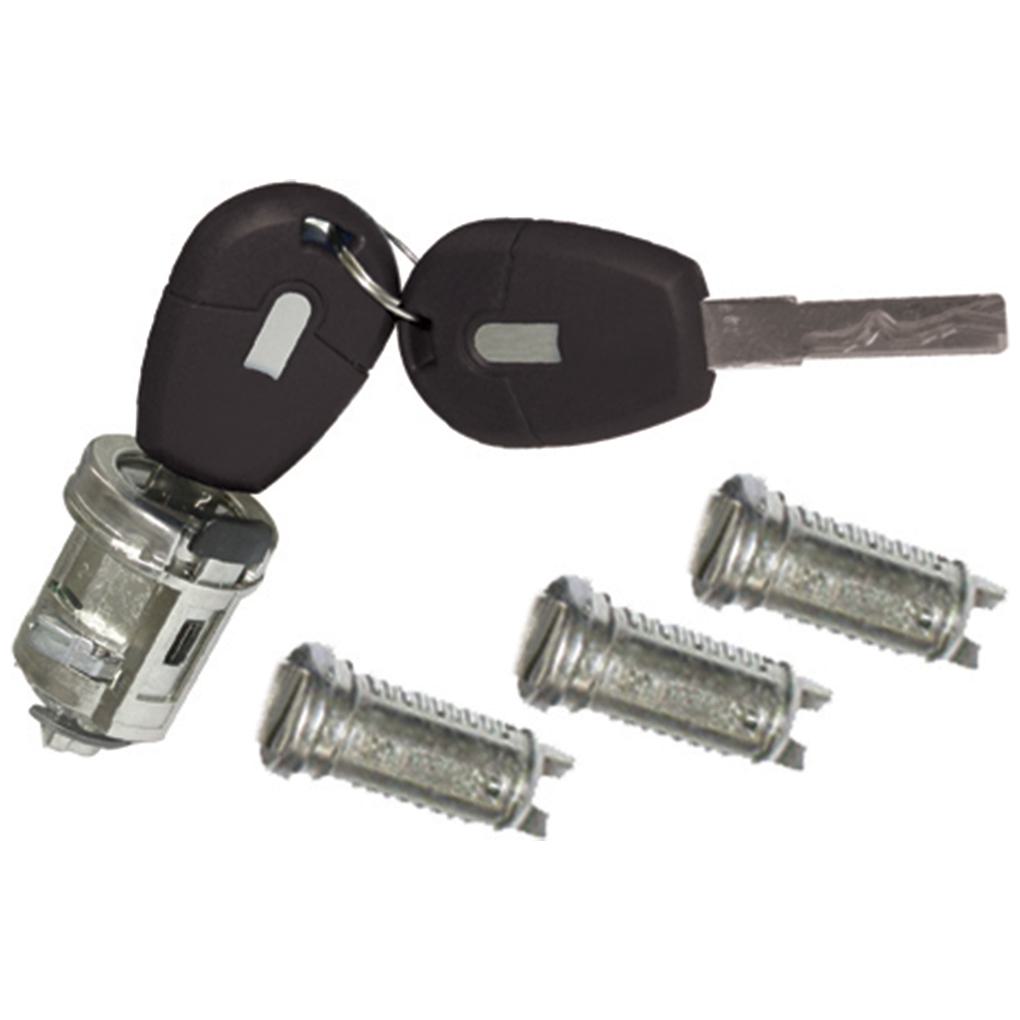Conjunto de Cilindros Com Chave - Perfil Snake Key - Ignição - Portas - Porta-Malas - Universal - 71031