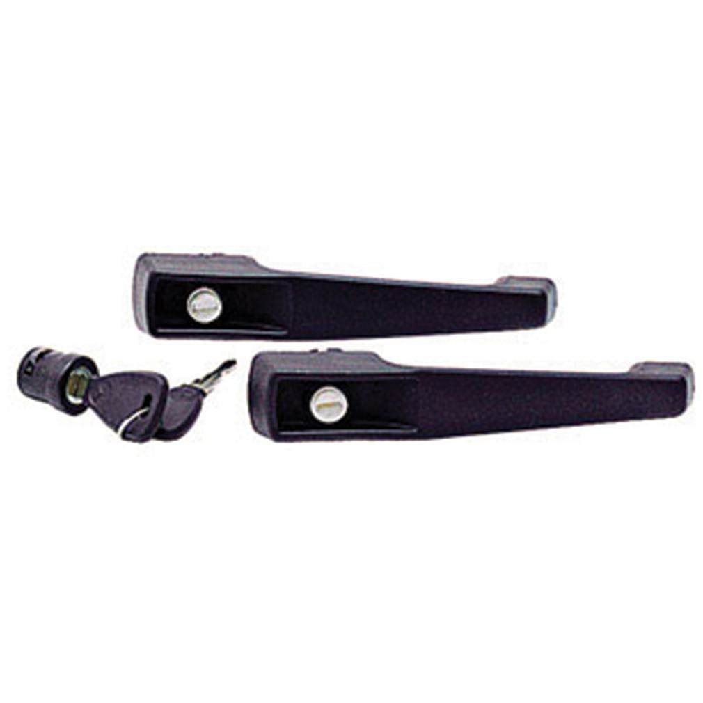 Conjunto de Maçanetas e Cilindros do Portas Dianteira/Ignição Nylon para Mercedes-Benz L 709 - Universal Automotive - 50288
