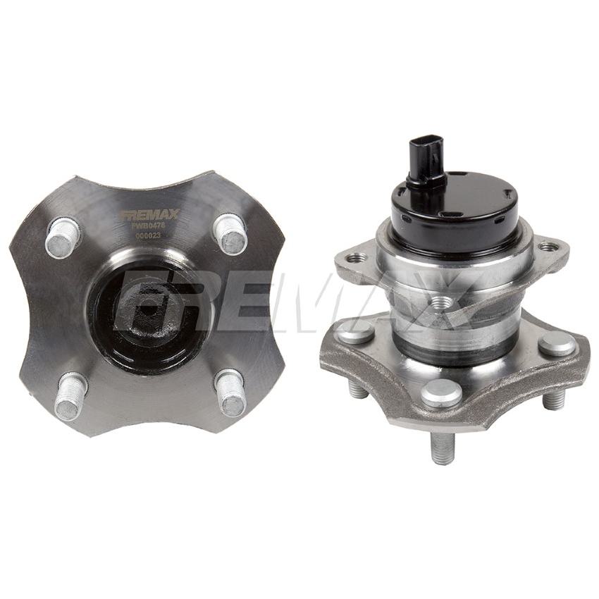 Cubo de Roda Traseiro 4 Furos com Rolamento e ABS para Toyota Corolla e Fielder - Fremax - FWB0478