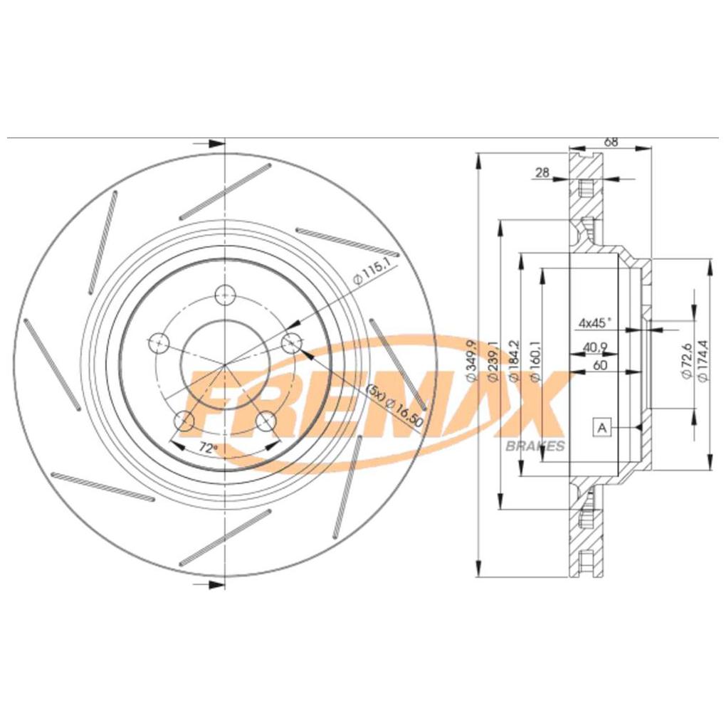 Disco de Freio Ventilado Traseiro 1 Unidade - Fremax - BD3064