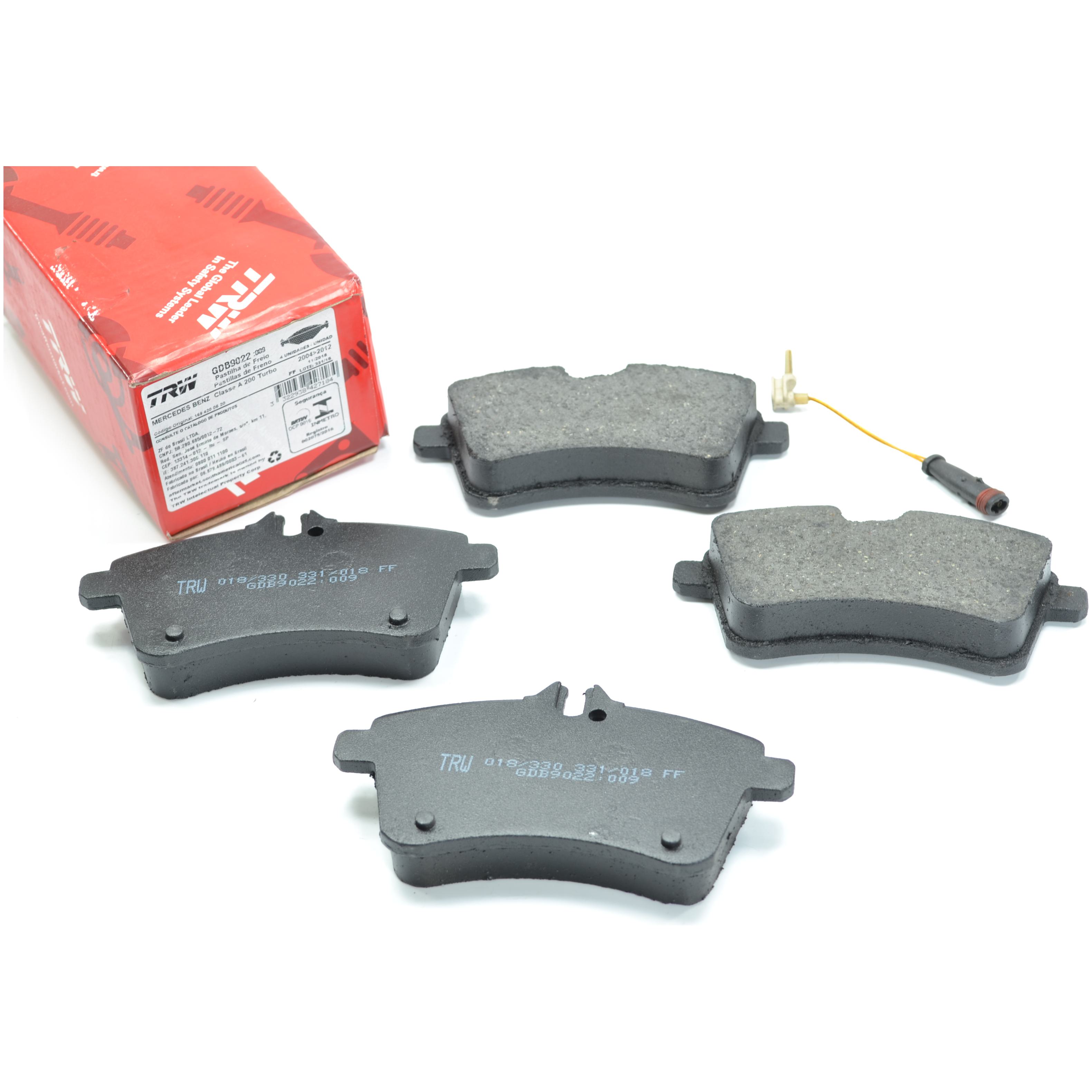 Jogo Pastilhas de Freio Dianteira para Mercedes-Benz A 200 e B 180 - TRW - GDB9022