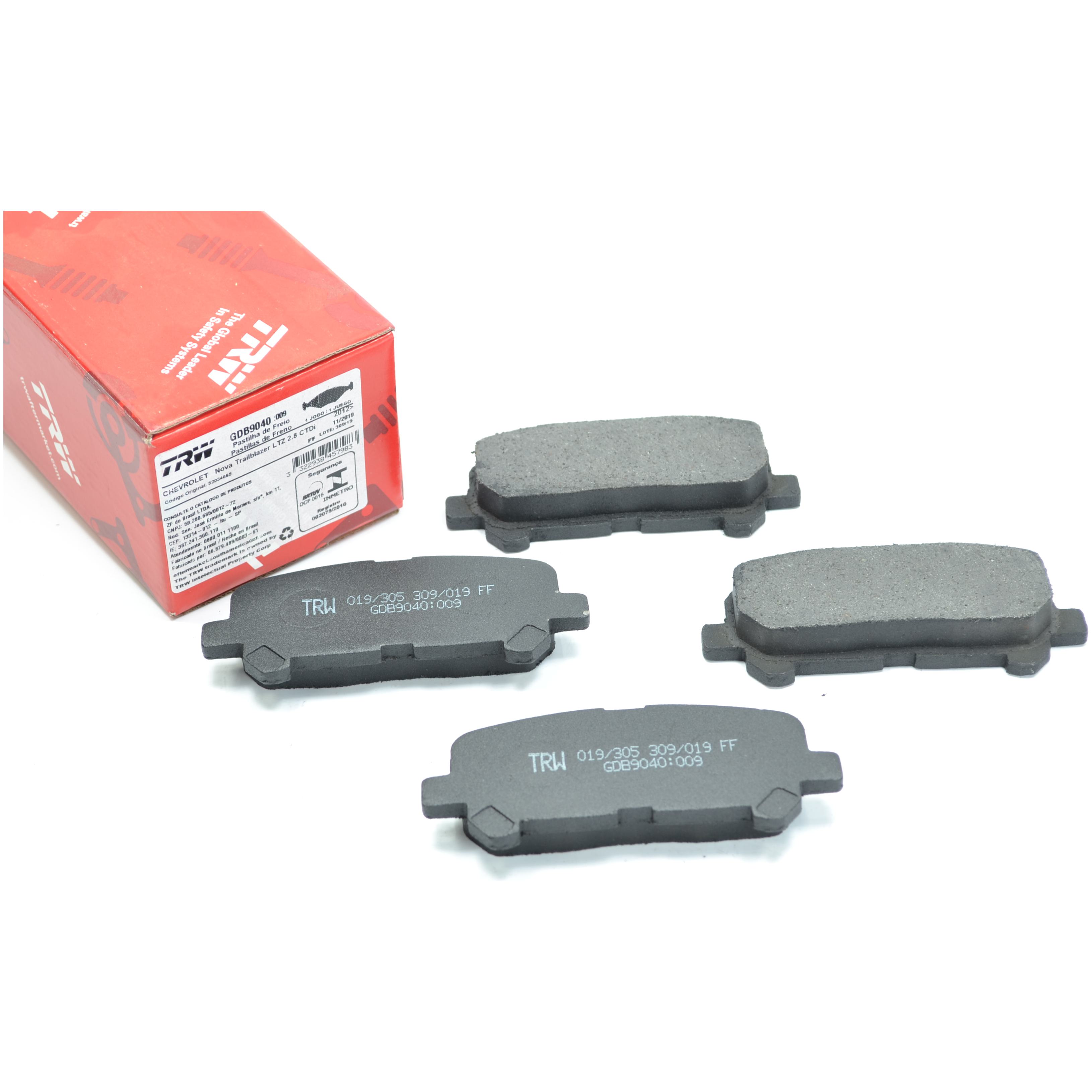 Jogo Pastilhas de Freio Traseira para Chevrolet Trailblazer - TRW - GDB9040