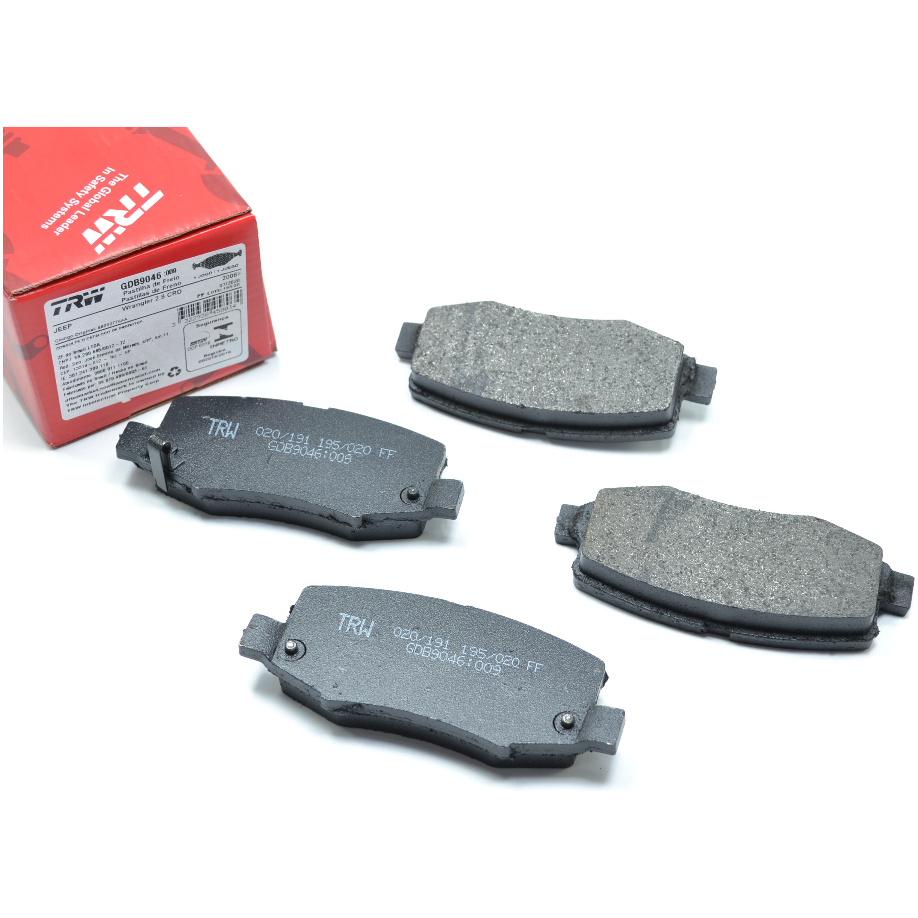 Jogo Pastilhas de Freio Traseira para Jeep Cherokee e Wrangler - TRW - GDB9046