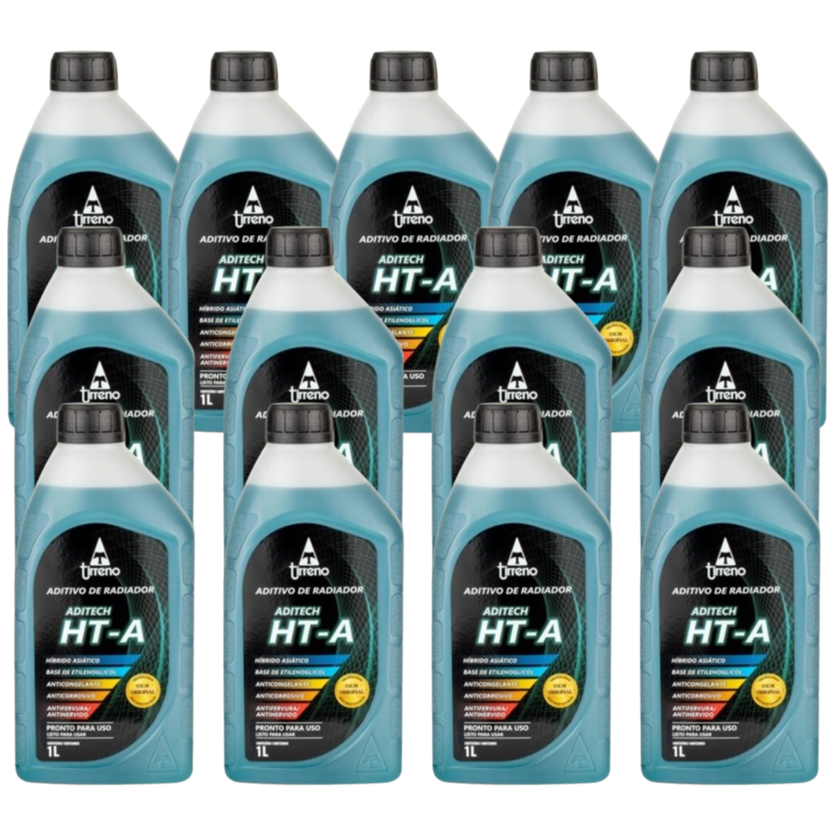 Kit 13 Litros Aditivo Radiador Azul Pronto para Uso - Tirreno - FLU/DS/272FU1