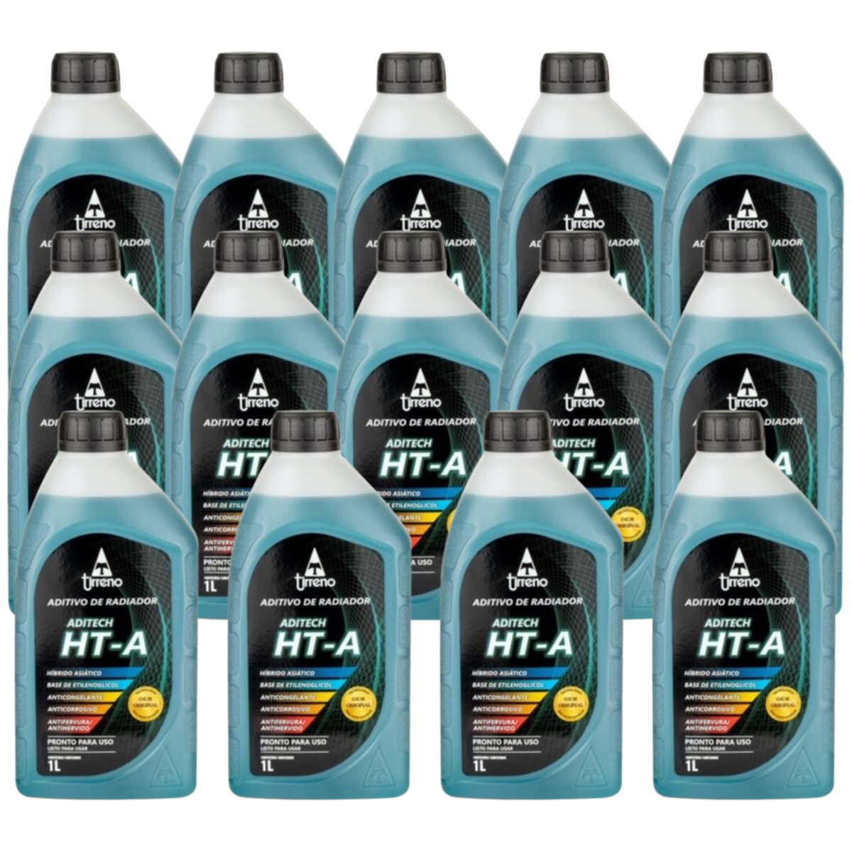 Kit 14 Litros Aditivo Radiador Azul Pronto para Uso - Tirreno - FLU/DS/272FU1