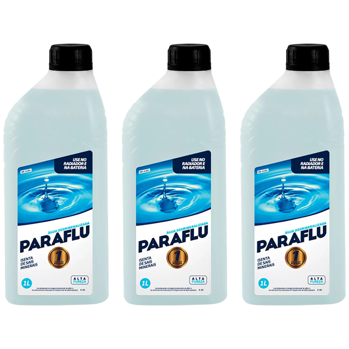 Kit 3 Litros Água Desmineralizada - Paraflu - 10-3031