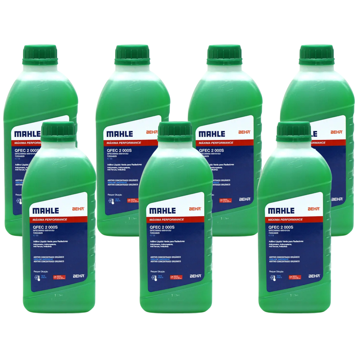 Kit 7 Litros Aditivo Radiador Concentrado Verde Mahle Berh