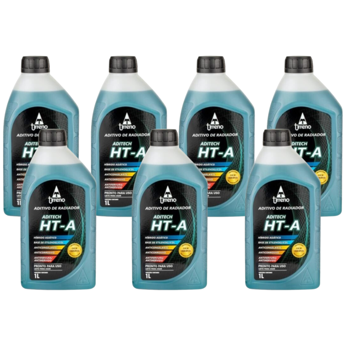 Kit 7 Litros Aditivo Radiador Azul Pronto para Uso - Tirreno - FLU/DS/272FU1