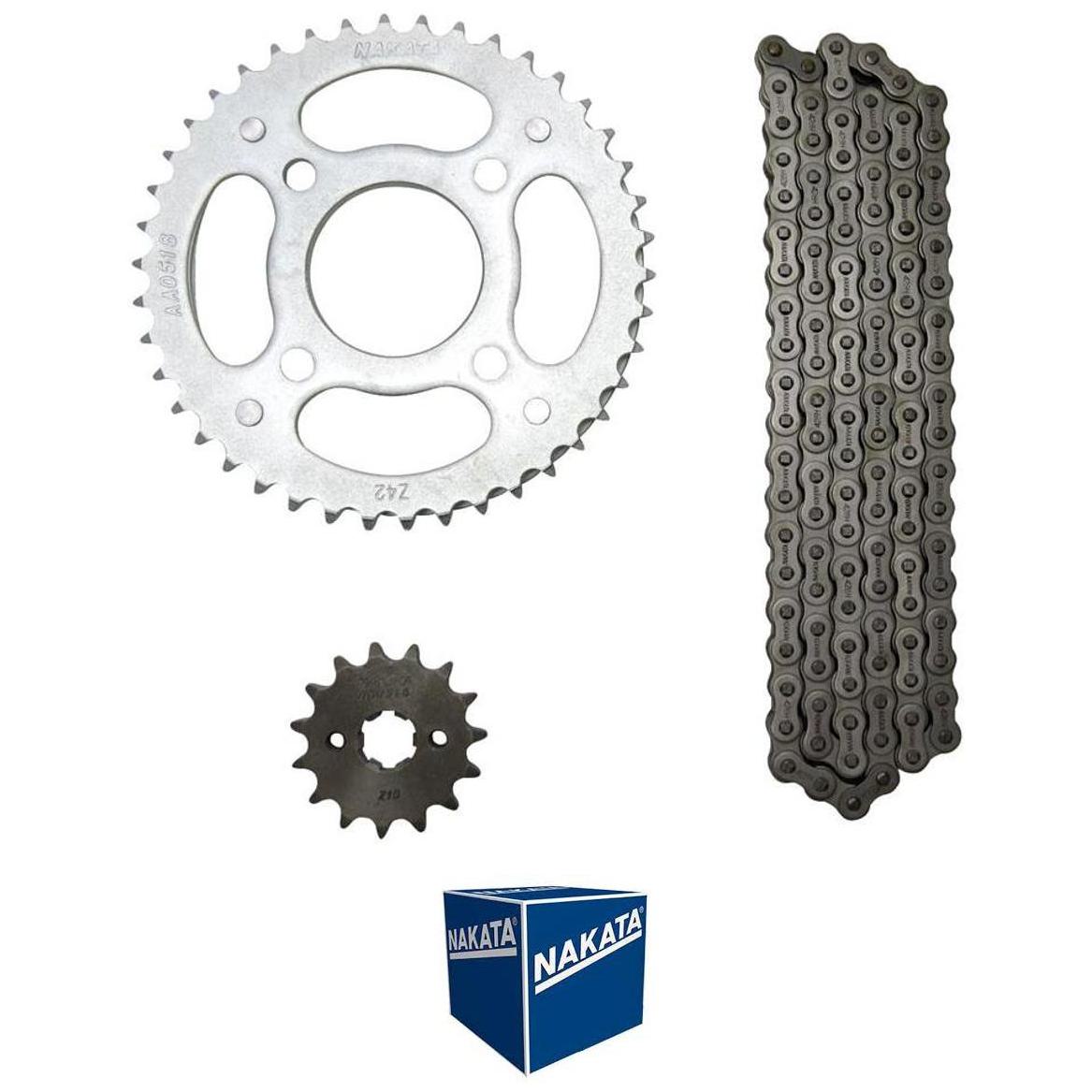 Kit da Coroa e Pinhão 42 15mm para Honda CG 150 - Nakata - TM10170