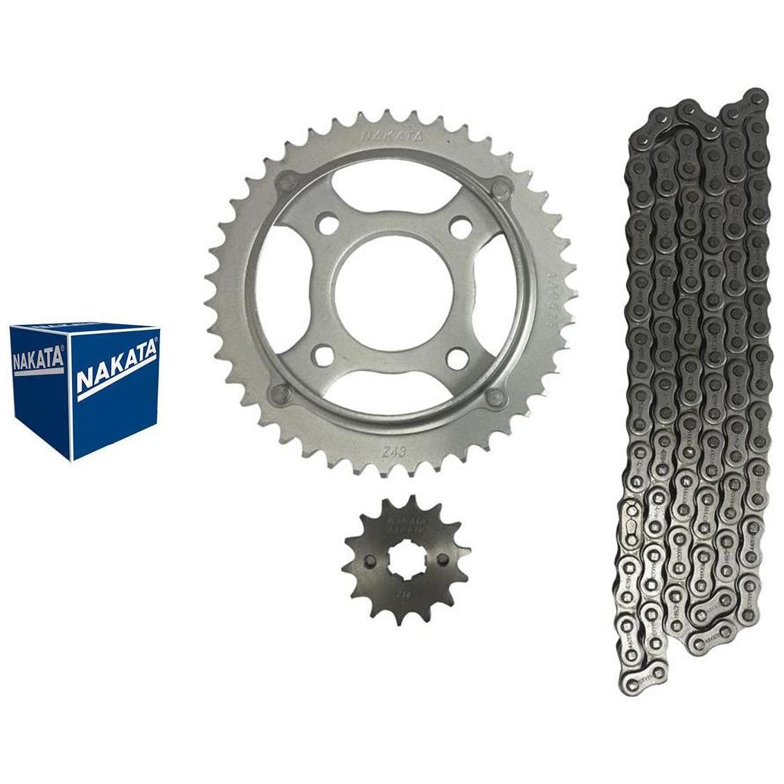 Kit da Coroa e Pinhão para Honda CG 125 - Nakata - TM10110