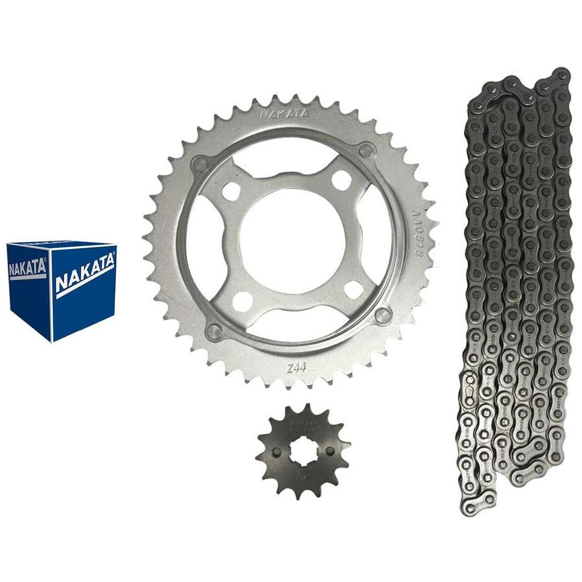 Kit da Coroa e Pinhão para Honda CG 125 - Nakata - TM10125