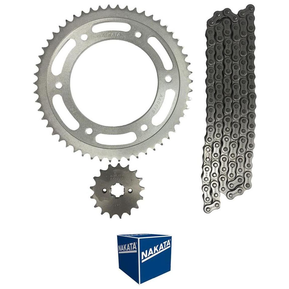 Kit da Coroa e Pinhão para Honda NXR 125 BROS - Nakata - TM10135