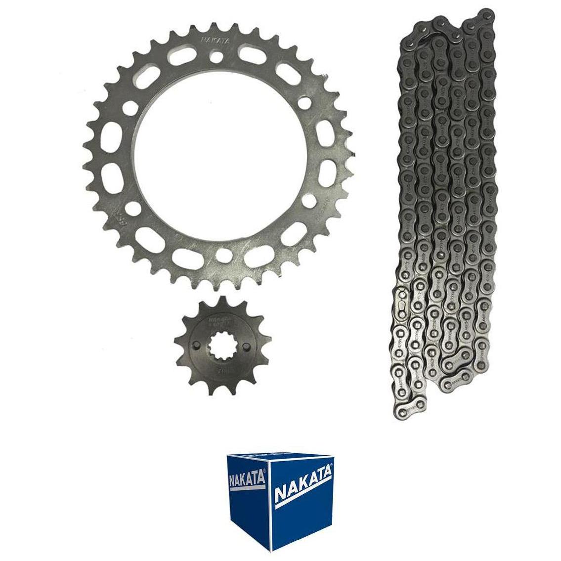 Kit da Coroa e Pinhão para Honda XRE 300 - Nakata - TM10150