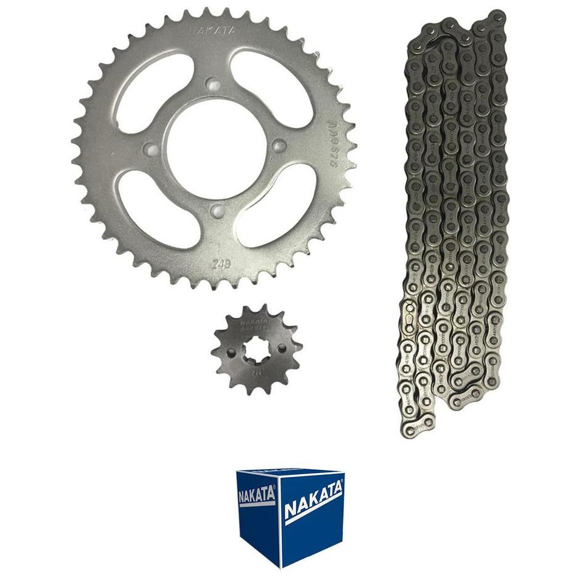 Kit da Coroa e Pinhão para Yamaha YBR 125 - Nakata - TM10200