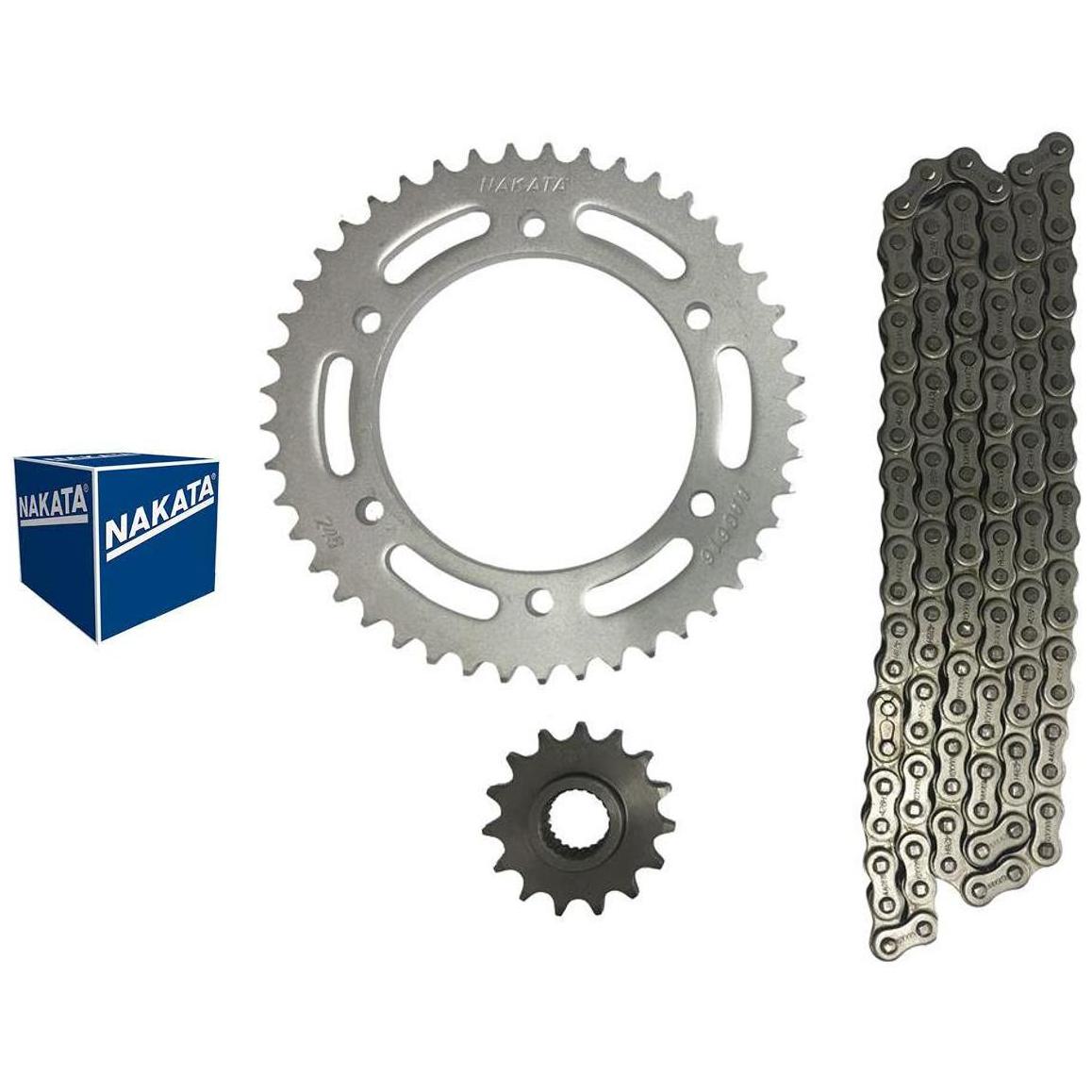 Kit da Coroa e Pinhão para Yamaha YS 250 FAZER - Nakata - TM10255