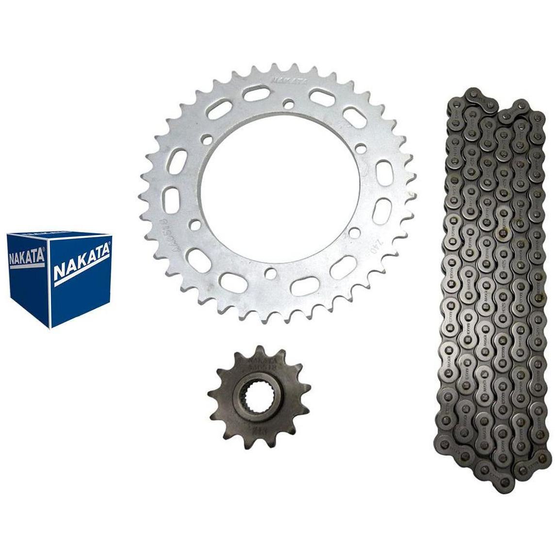 Kit da Coroa Pinhão e Corrente 40 13mm para Yamaha XTZ 250 TÉNÉRÉ - Nakata - TM10220