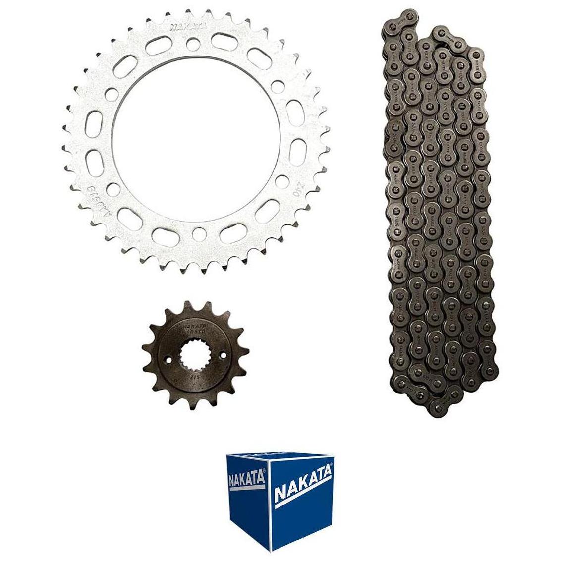 Kit da Coroa Pinhão e Corrente 40 15mm para Honda NX4 FALCON 400 - Nakata - TM10160