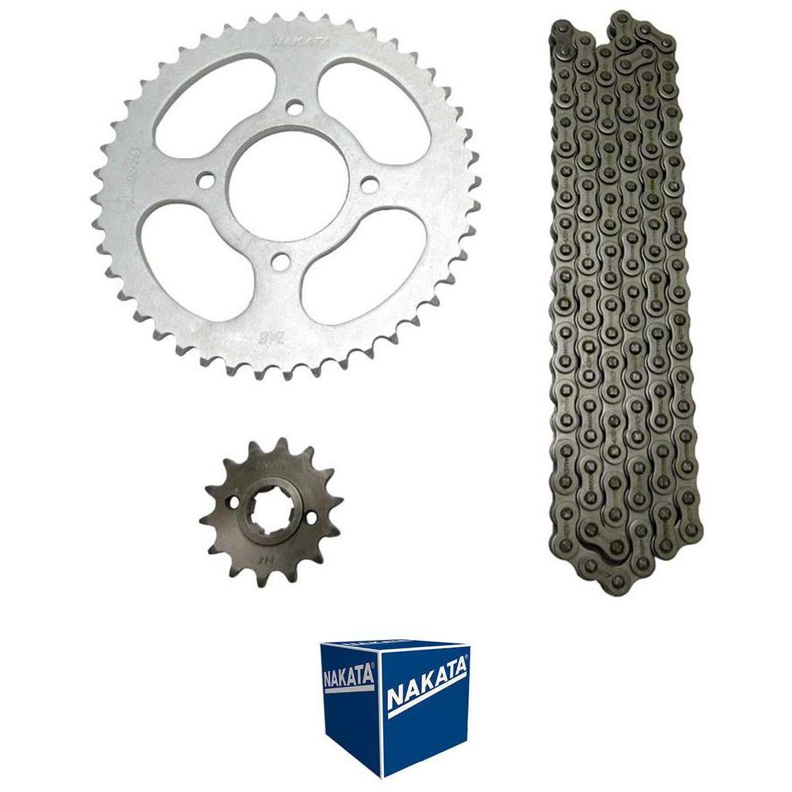 Kit da Coroa Pinhão e Corrente 43 14mm para Dafra RIVA 150 - Nakata - TM10515
