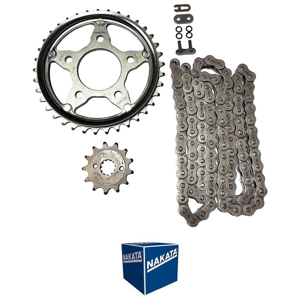 Kit da Coroa Pinhão e Corrente para Honda CBX 250 Twister - Nakata - TM10140R