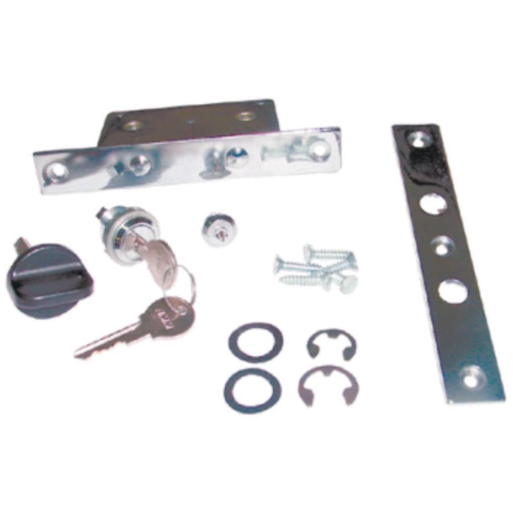 Kit de Fechadura DA Porta S/ Puxador - Porta do Sanitário - Preto - Universal - 50311