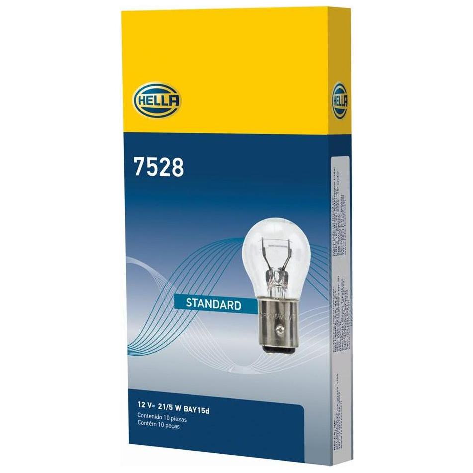 10 Lâmpadas Halógena Pingo Amarela 12V 21,5W - Hella - 7528