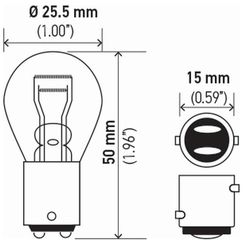 10 Lâmpadas Halógena Pingo Amarela 12V 21,5W - Hella - 7528
