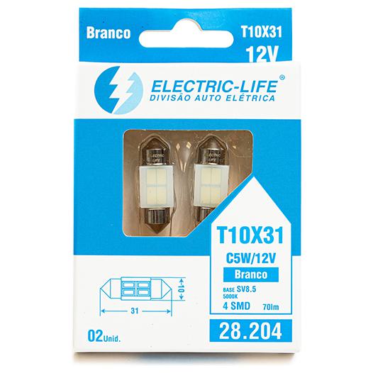 2 Lâmpada Led T10 - Electric-Life - 28204