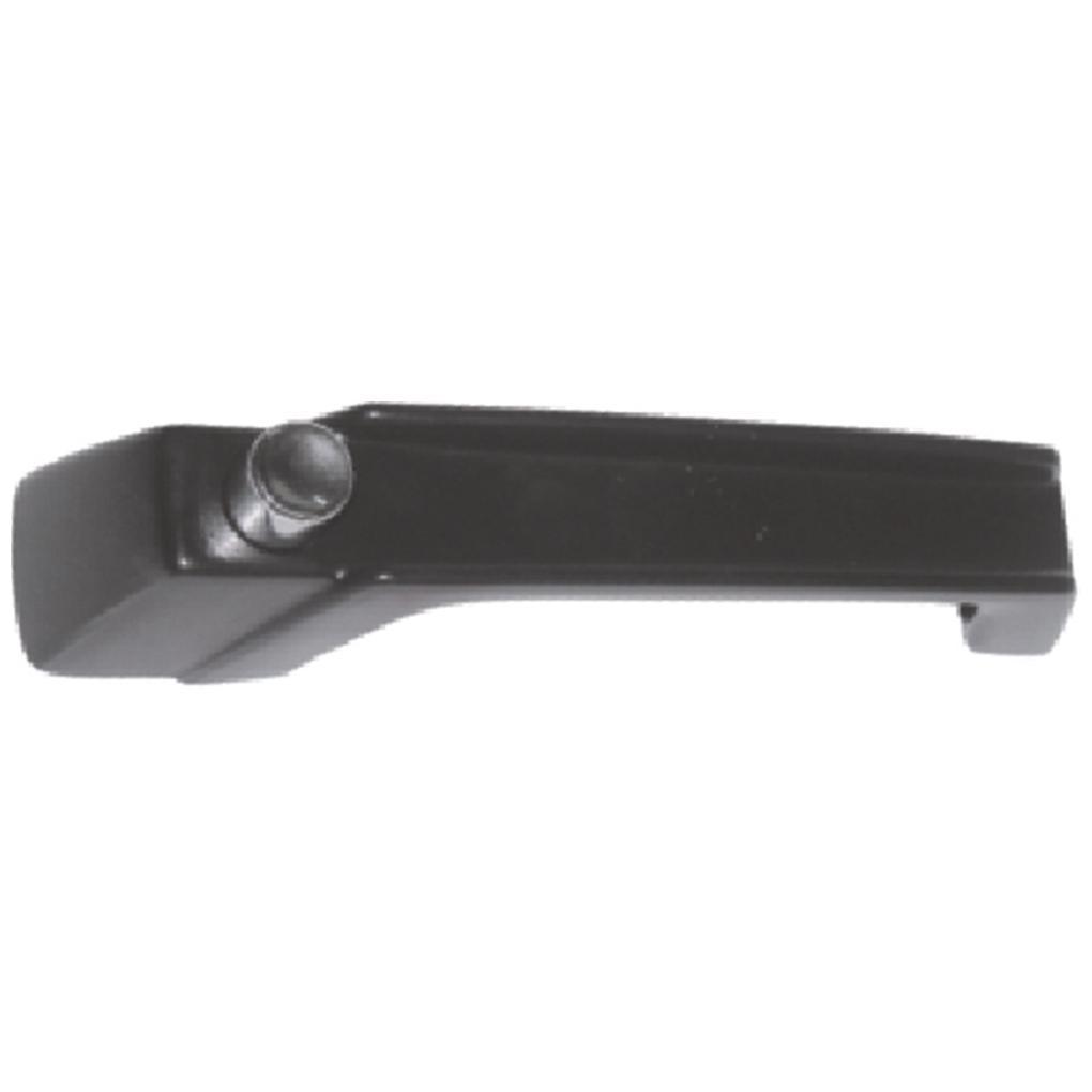 Maçaneta Externa C/ Botão Cromado - Porta Dianteira - Direito - Preto - S/Chave - Universal - 71924