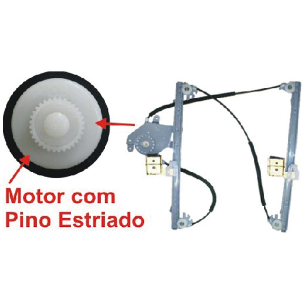 Máquina do Vidro Elétrico da Porta Dianteira para Volkswagen Quantum e Santana - Universal Automotive - 21760