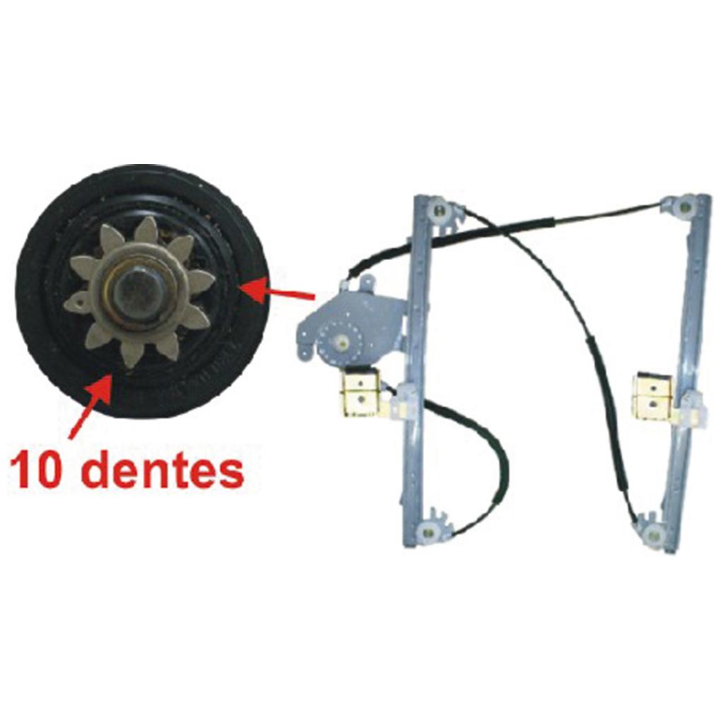 Máquina Elétrica do Vidro da Porta Dianteira para Volkswagen Quantum e Santana - Universal Automotive - 21756