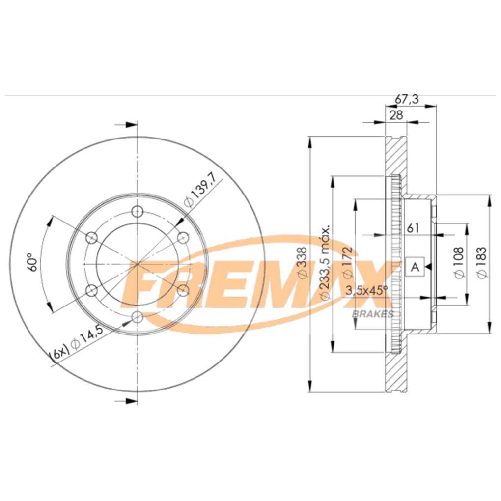 Par de Discos de Freio Ventilado Dianteiro - Fremax - BD2918
